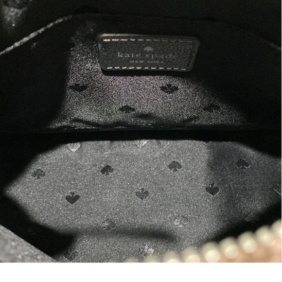 Kate Spade- Laurel Way Mini Riley Glitter Satchel/ Crossbody in Gun Metal - Picture 7 of 8